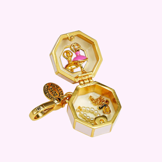Jewelry Treasure Box Locket Necklace + 4 Mystery Mini Bags