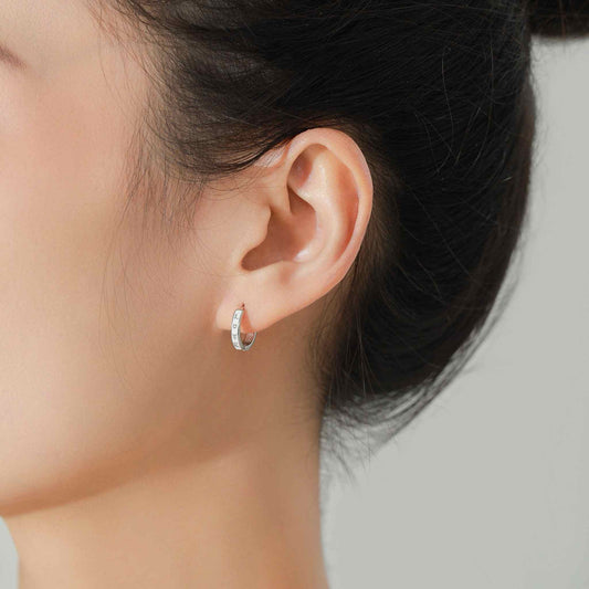 RareLucky LOVE Enamel S925 Huggie Earrings