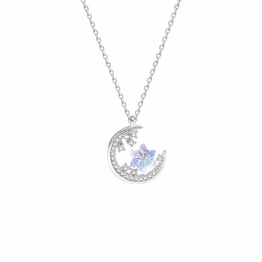 RareLucky Iridescent Snowflake S925 Necklace Collection