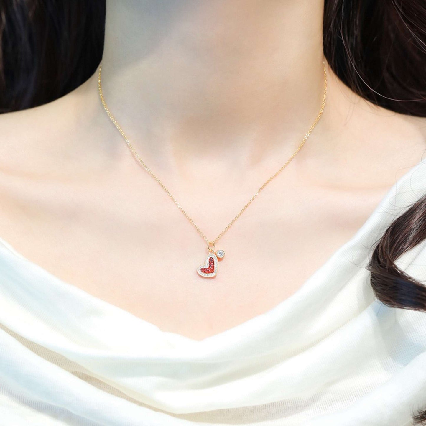 RareLucky Red Heart S925 Jewelry Set