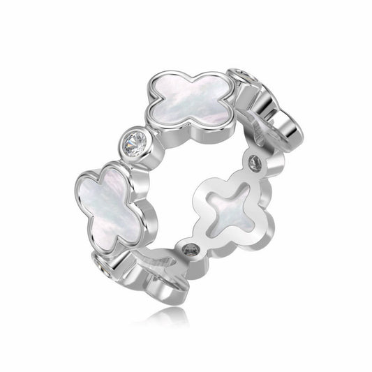 RareLucky Clover Band Rings