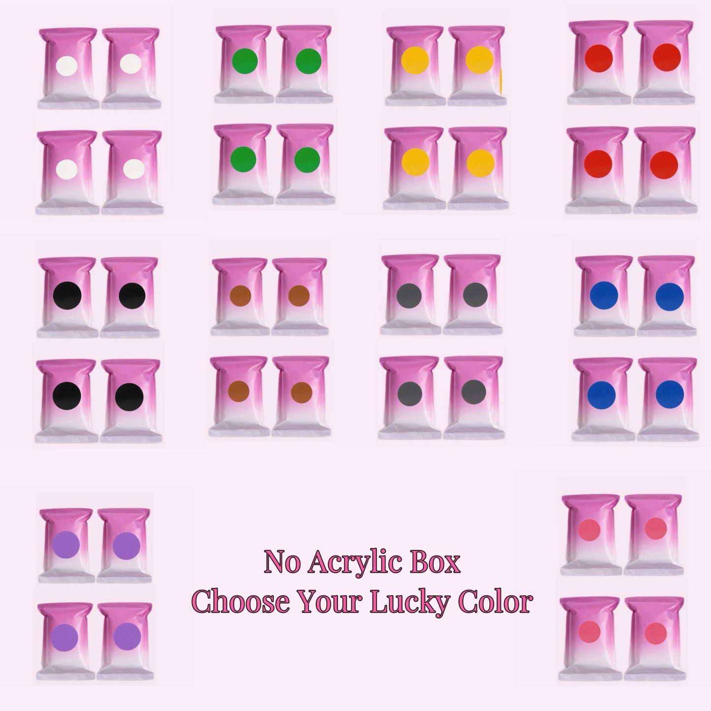 Candy Gem Heart Locket Necklace + 4 Mystery Mini Bags