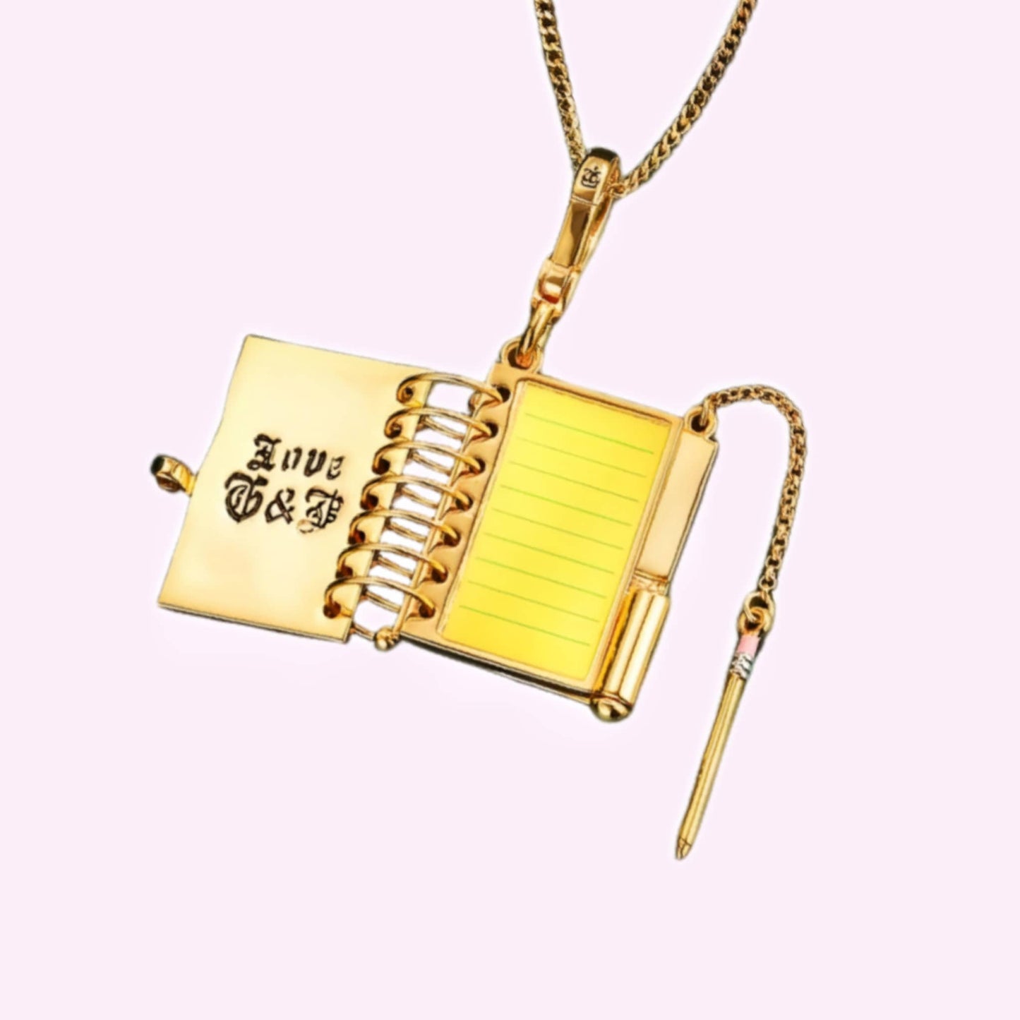 Mini Planner Enamel Locket Necklace