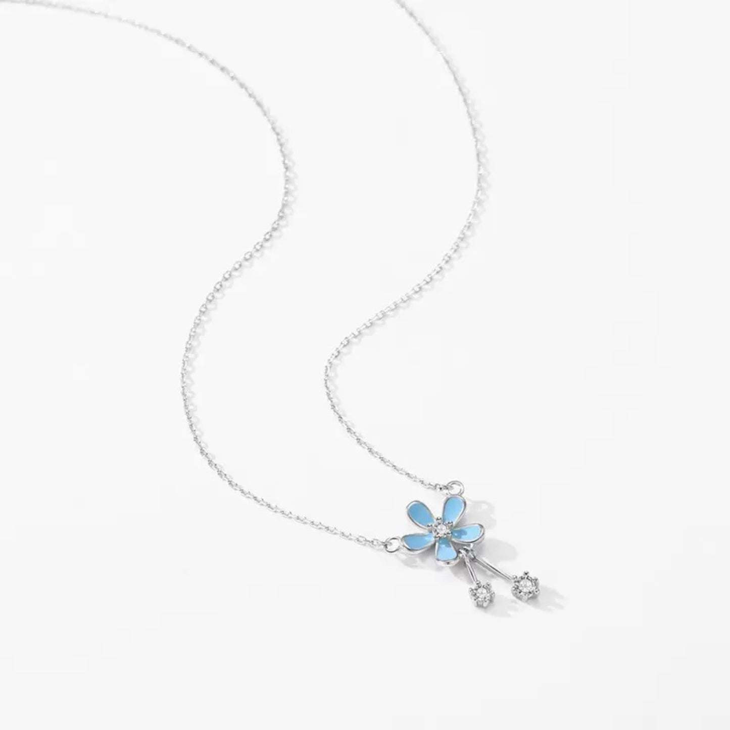 RareLucky Blue Blossom S925 Necklace