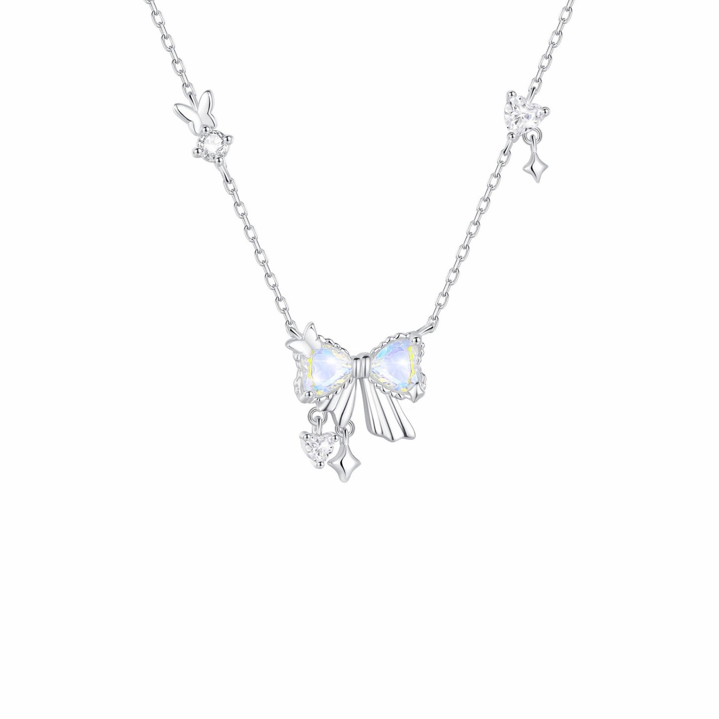 RareLucky Aurora Teardrop Bow S925 Jewelry Set