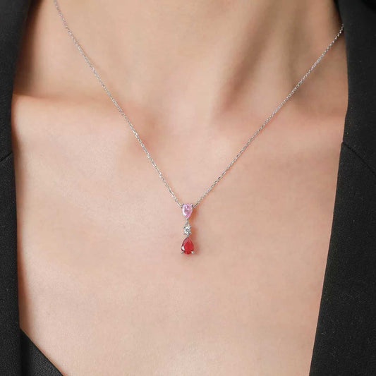RareLucky Pink Dewdrop S925 Jewelry Set