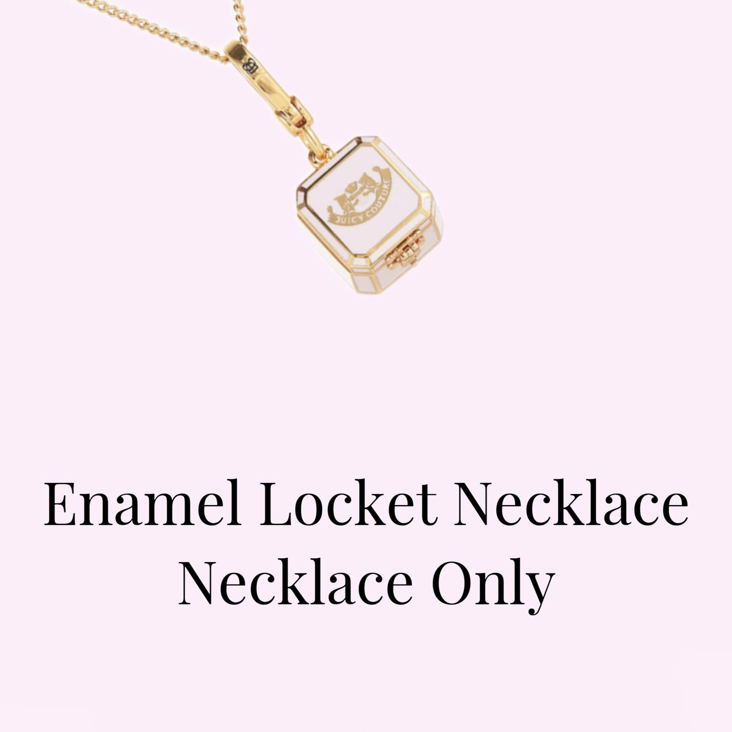 Ring Box Enamel Locket Necklace
