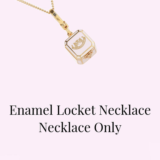 Ring Box Enamel Locket Necklace