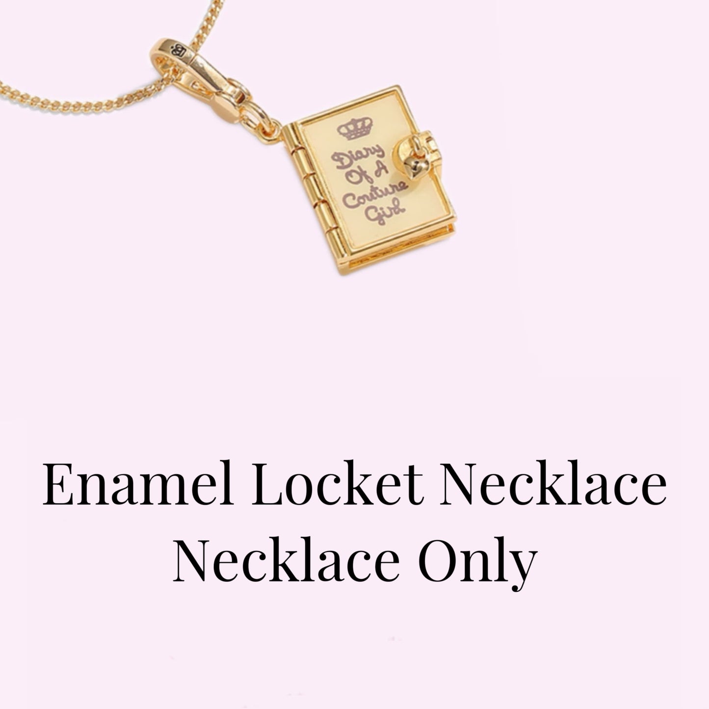 Keepsake Book Enamel  Locket Necklace