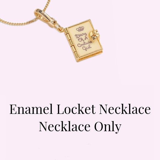 Keepsake Book Enamel  Locket Necklace