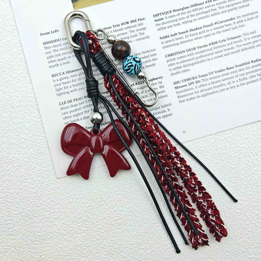 Crimson Bow Bag Charm