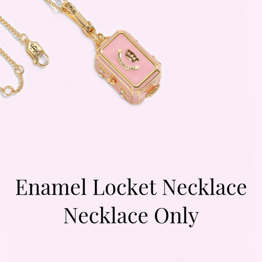 Jewelry Box  Enamel  Locket Necklace