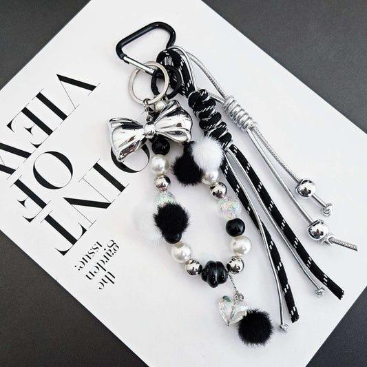 Midnight Bow Bag Charm