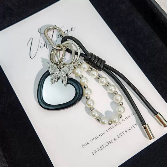 Noir Heart Bag Charm