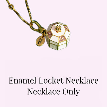 Jewelry Treasure Box Enamel Locket Necklace