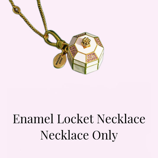 Jewelry Treasure Box Enamel Locket Necklace
