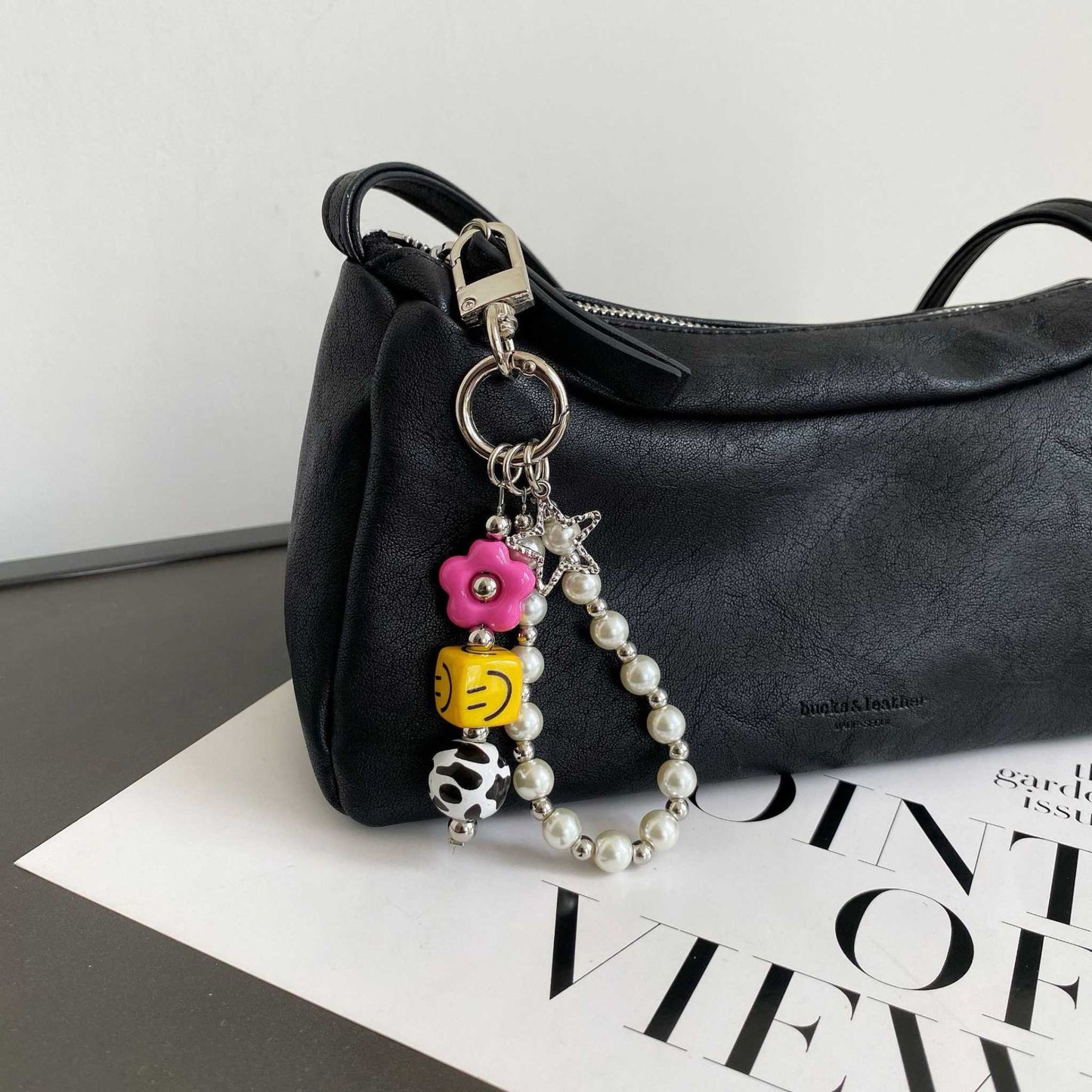 Lucky Smile Pearl Bag Charm