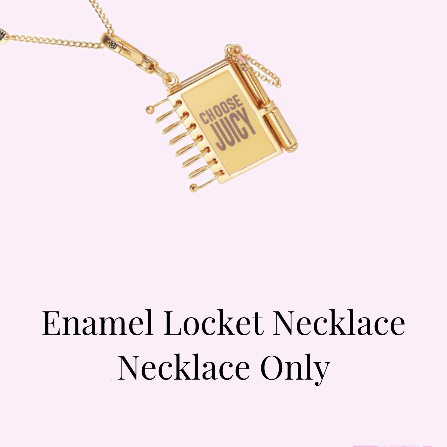 Mini Planner Enamel Locket Necklace