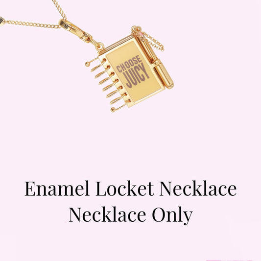 Mini Planner Enamel Locket Necklace