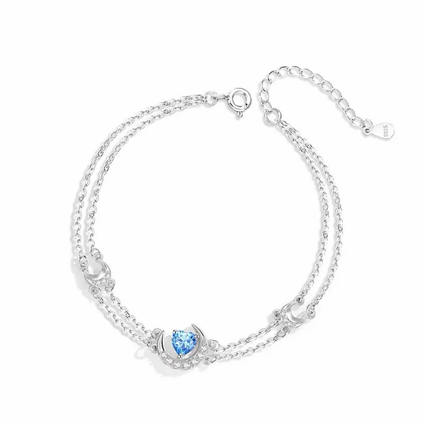 RareLucky Moon Heart S925 Jewelry Set