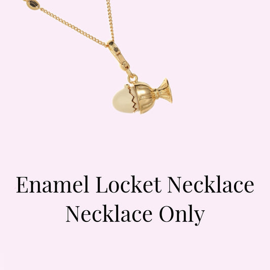 Lucky Egg Enamel Locket Necklace