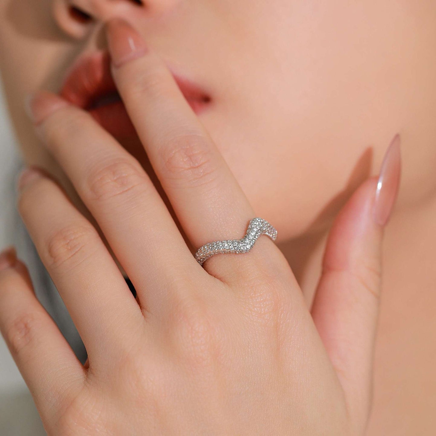 RareLucky Wave Spark S925 Ring