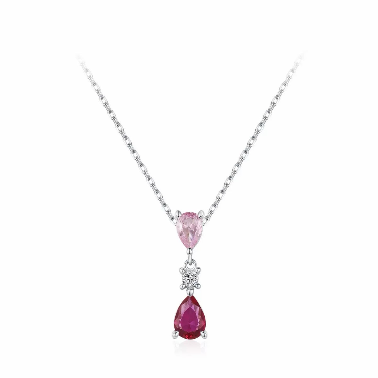 RareLucky Pink Dewdrop S925 Jewelry Set