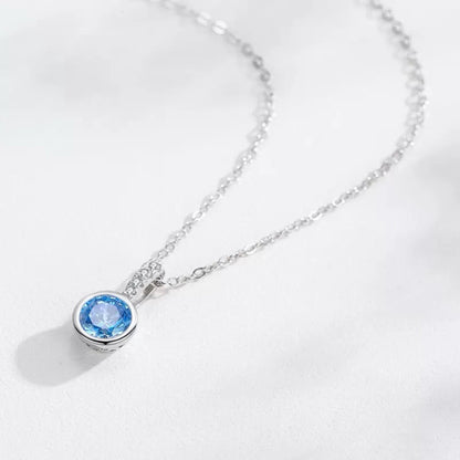 RareLucky Blue Orbit S925 Necklace & Hoops Set
