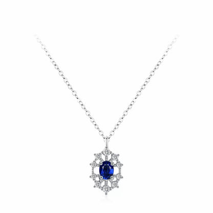 RareLucky Blue Prism S925 Necklace & Studs Set