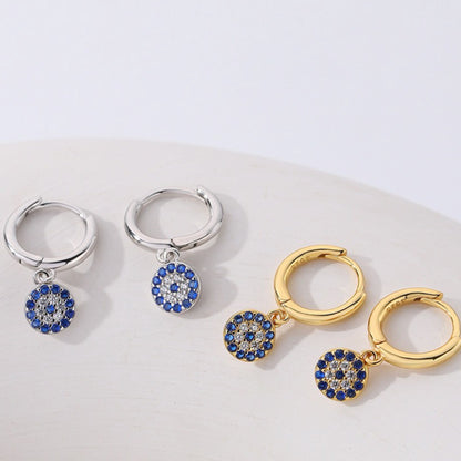 RareLucky Guardian Eye S925 Huggie Earrings