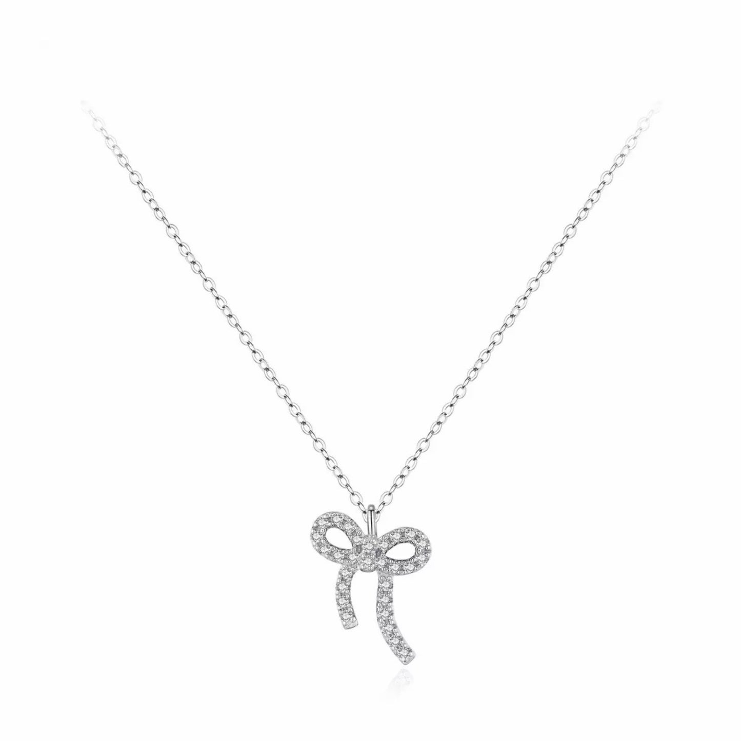 RareLucky Silver Bow S925 Jewelry Set