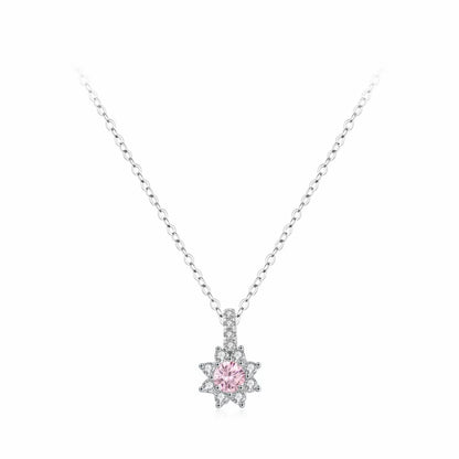 RareLucky Pink Snowflake S925 Jewelry Set