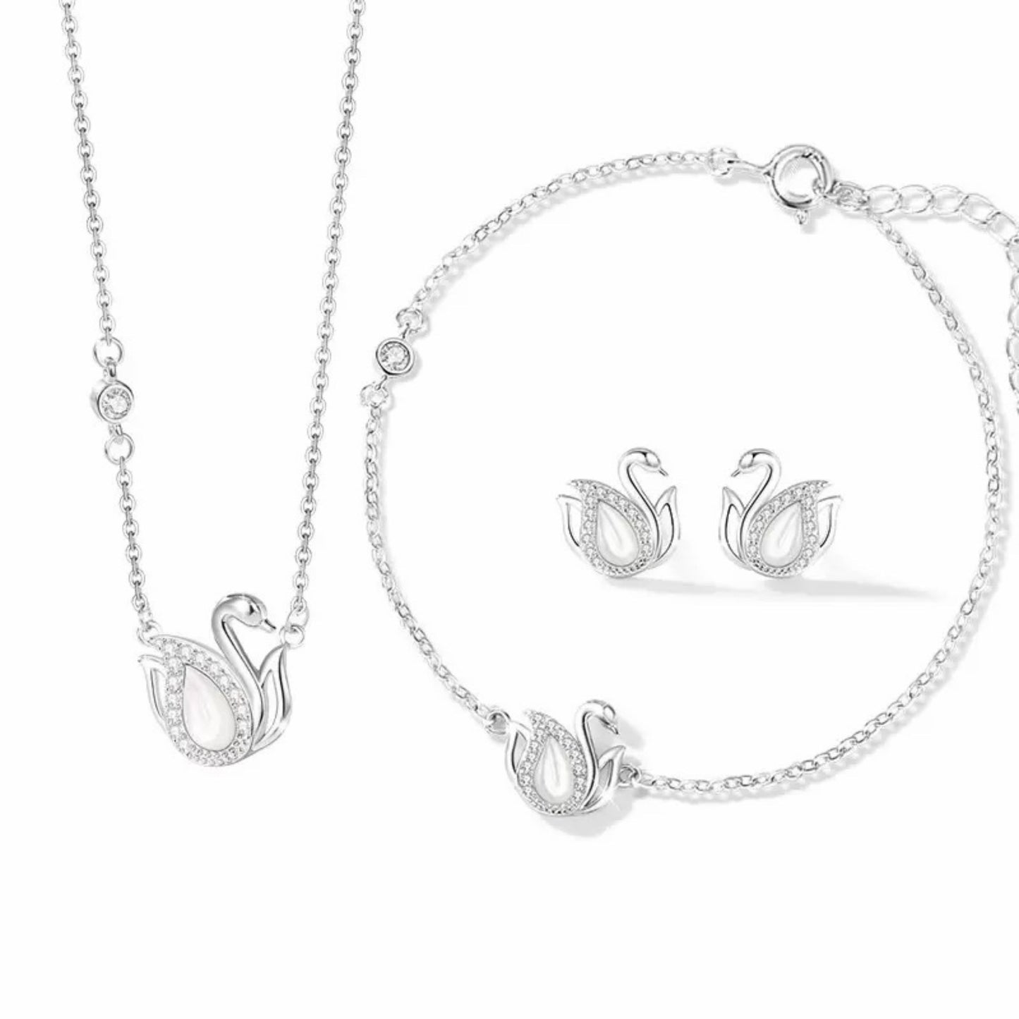 RareLucky Swan Grace S925 Jewelry Set
