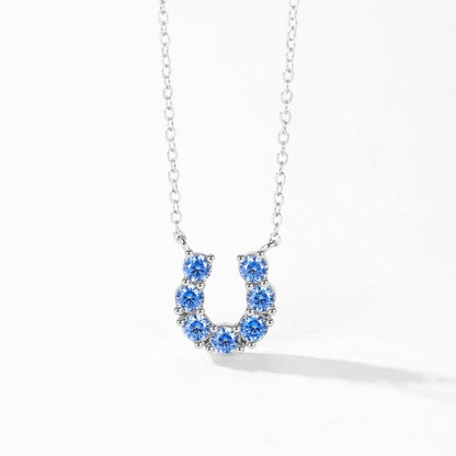 RareLucky Blue Horseshoe S925 Necklace