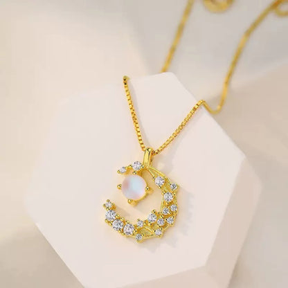 RareLucky Moonlit Crescent S925 Necklace