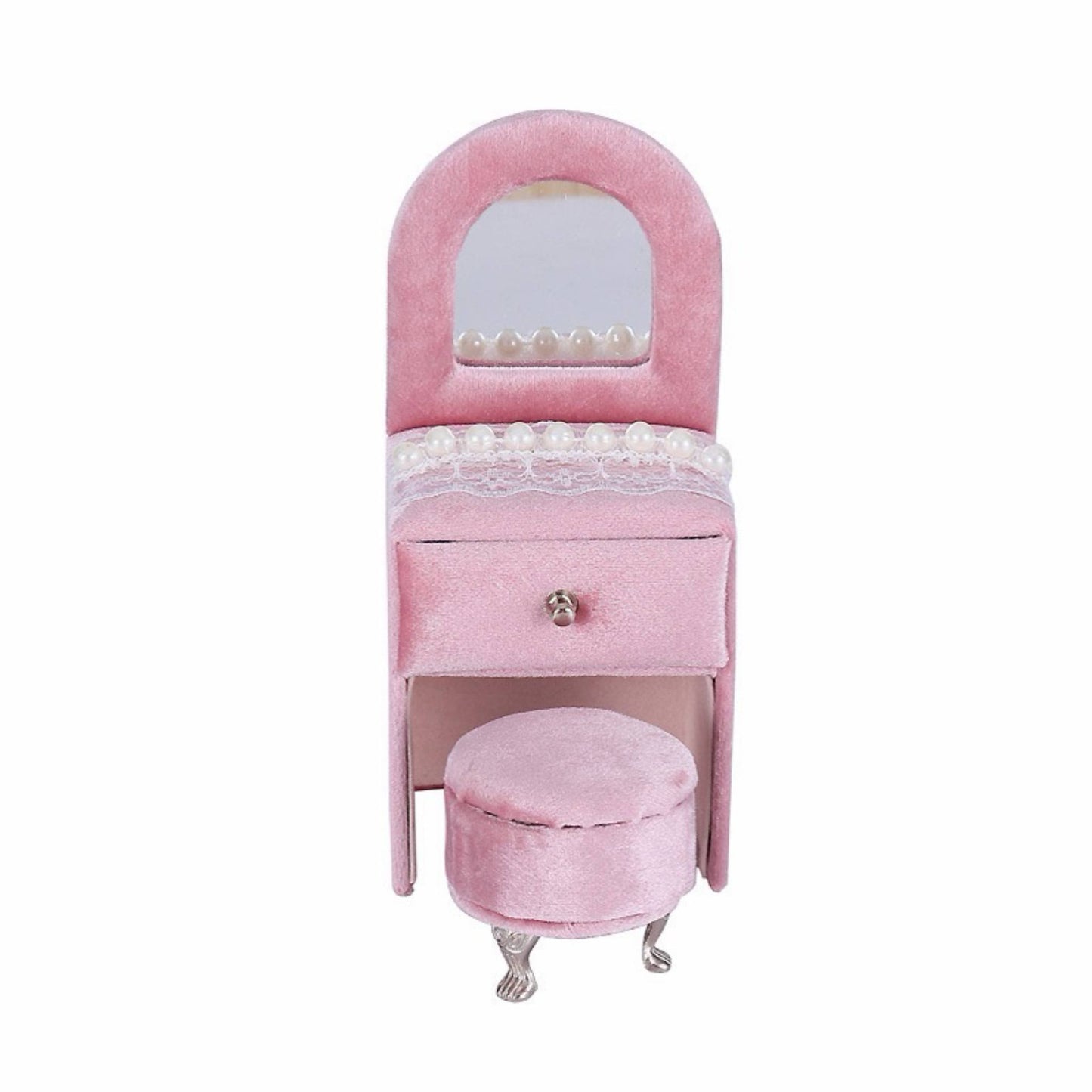 RareLucky Pink Velvet Furniture Jewelry Boxes – 7 Styles & Full Set