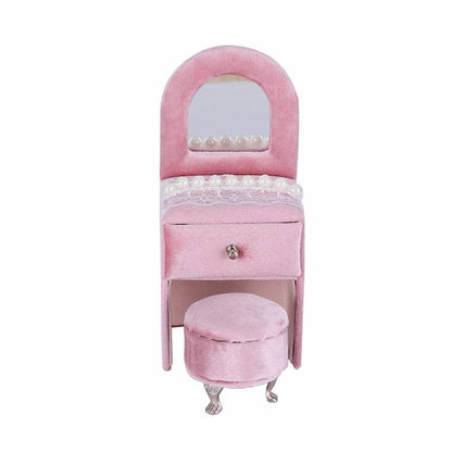 RareLucky Pink Velvet Furniture Jewelry Boxes – 7 Styles & Full Set