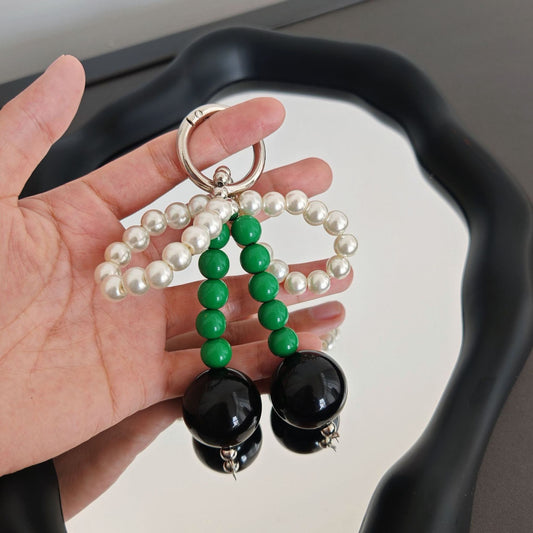 Cherry Pearl Bag Charm