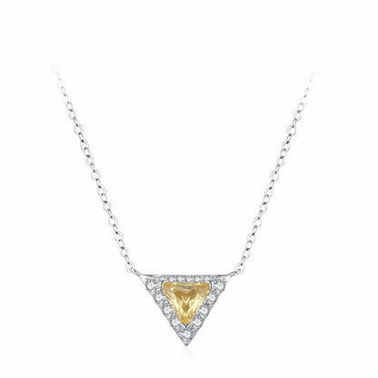 RareLucky Triangle Halo S925 Necklace & Stud Earrings Set