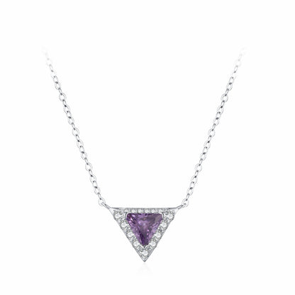 RareLucky Triangle Halo S925 Necklace & Stud Earrings Set