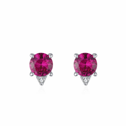 RareLucky Magenta Zircon Drop S925 Necklace & Stud Earrings Set