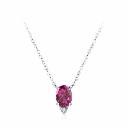 RareLucky Magenta Zircon Drop S925 Necklace & Stud Earrings Set