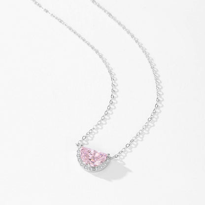 RareLucky Blush Pink Half-Moon S925 Necklace & Bracelet Set