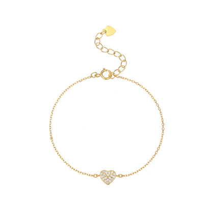 RareLucky Pave Heart S925 Bracelet