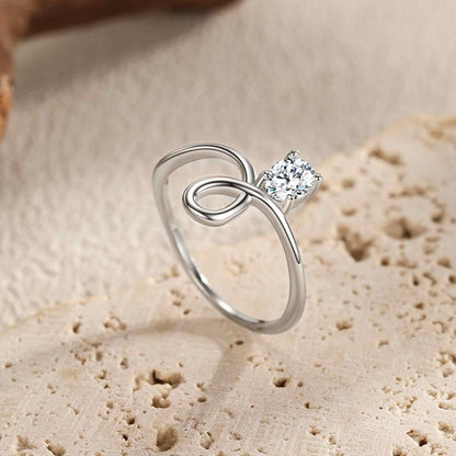 RareLucky Spiral Loop Zircon S925 Ring