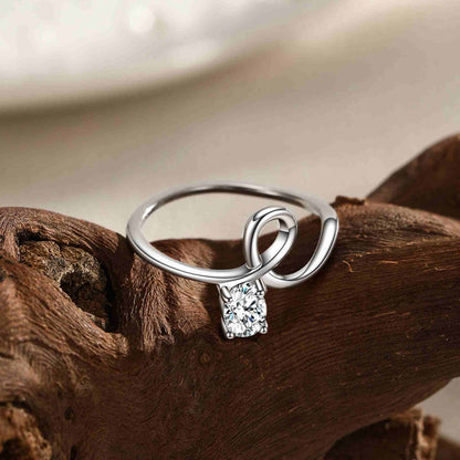 RareLucky Spiral Loop Zircon S925 Ring