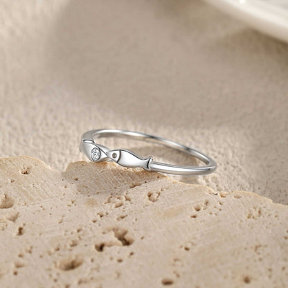 RareLucky Twin Fish Zircon S925 Ring