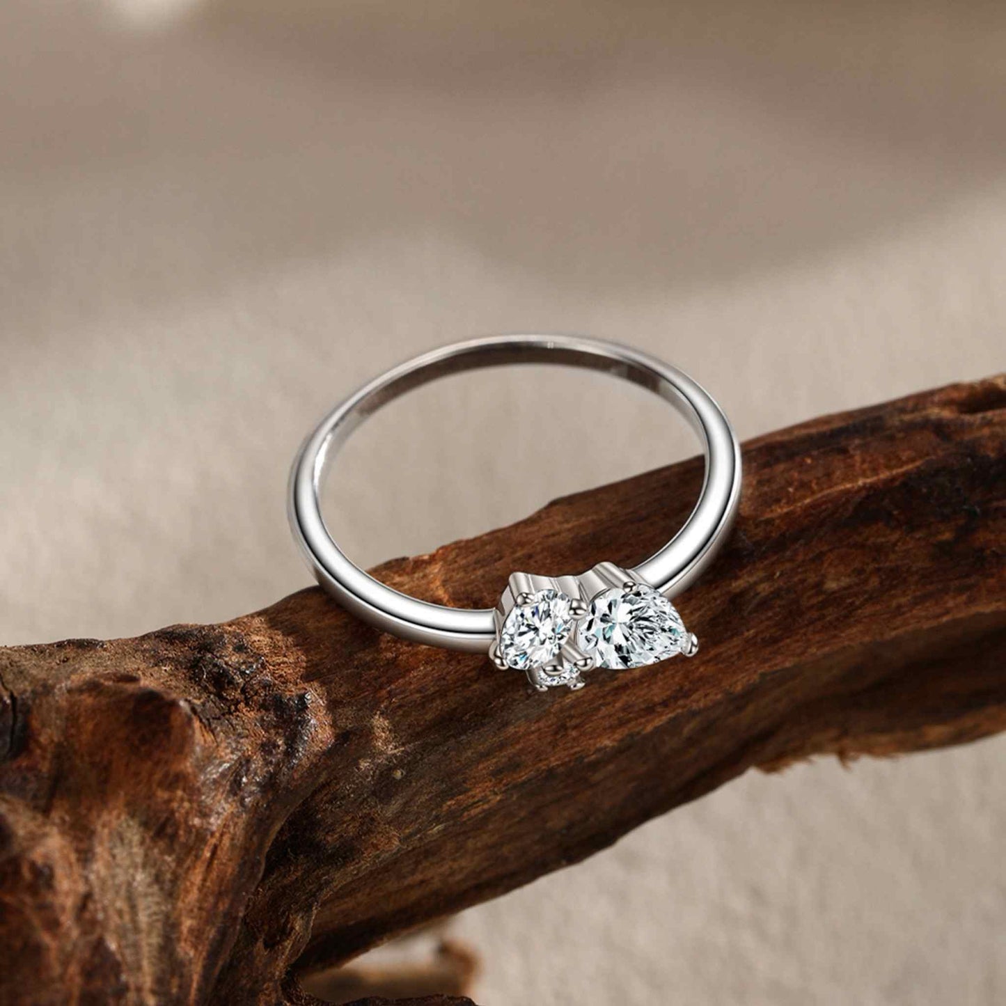 RareLucky Marquise Three-Stone Cluster S925 Ring