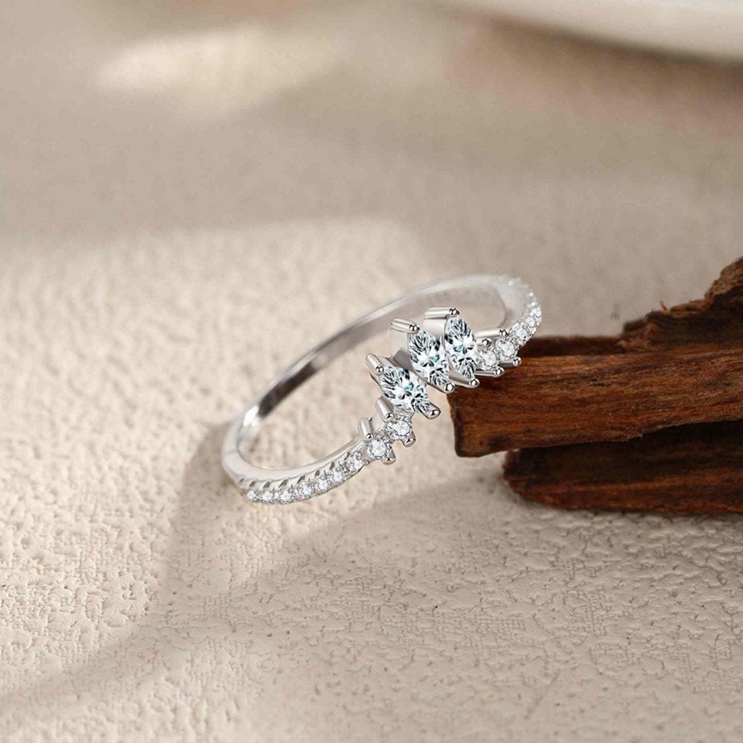RareLucky Triple Marquise Chevron S925 Ring