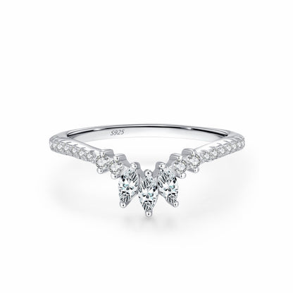 RareLucky Triple Marquise Chevron S925 Ring
